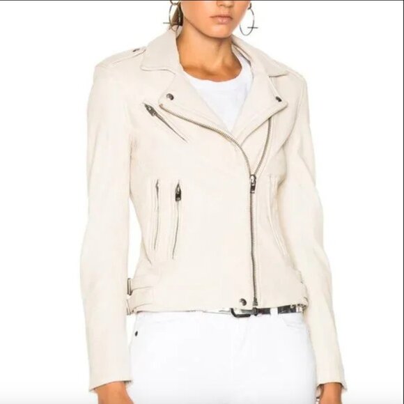 IRO Lamb Leather Biker Jacket - Picture 1 of 7
